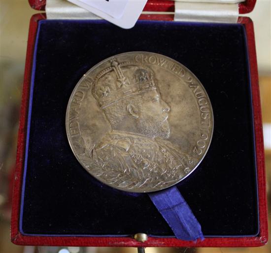 1902 Coronation medal, cased